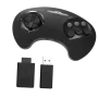 Retro-Bit MegaDrive BIG6 Funkcontroller in Schwarz