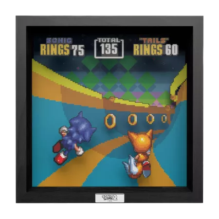 Sonic Bonus Stage Pixel Frame 23x23cm