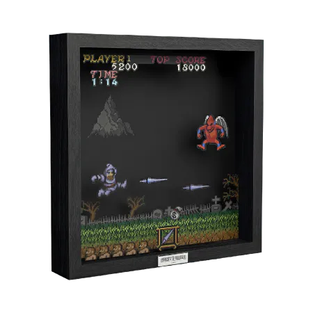 Ghosts'n'Goblins Red Arremer - Pixelrahmen 23x23cm - Pixel Frames