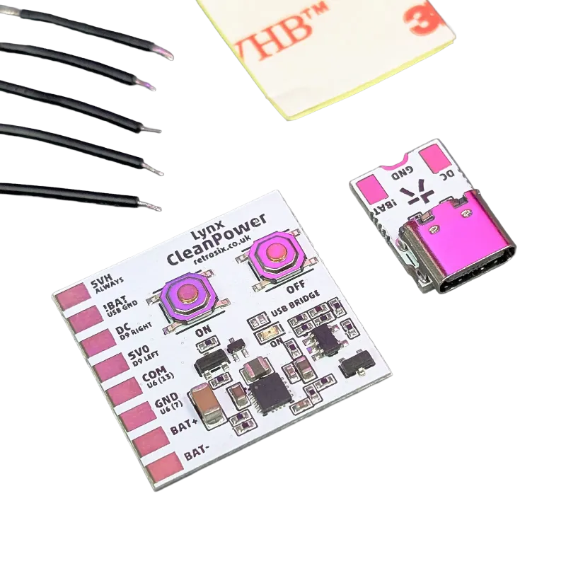 Atari Lynx Cleanpower with USB-C Port Upgrade