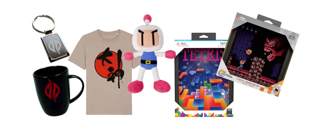 Merchandise, Zeitschriften und Bücher